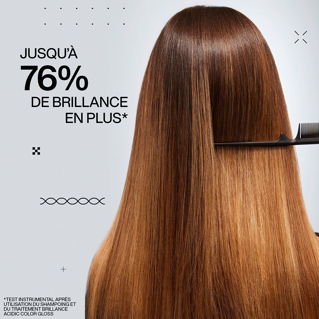 Avant après Acidic Color Gloss jusqu'à 76% de brillance en plus*